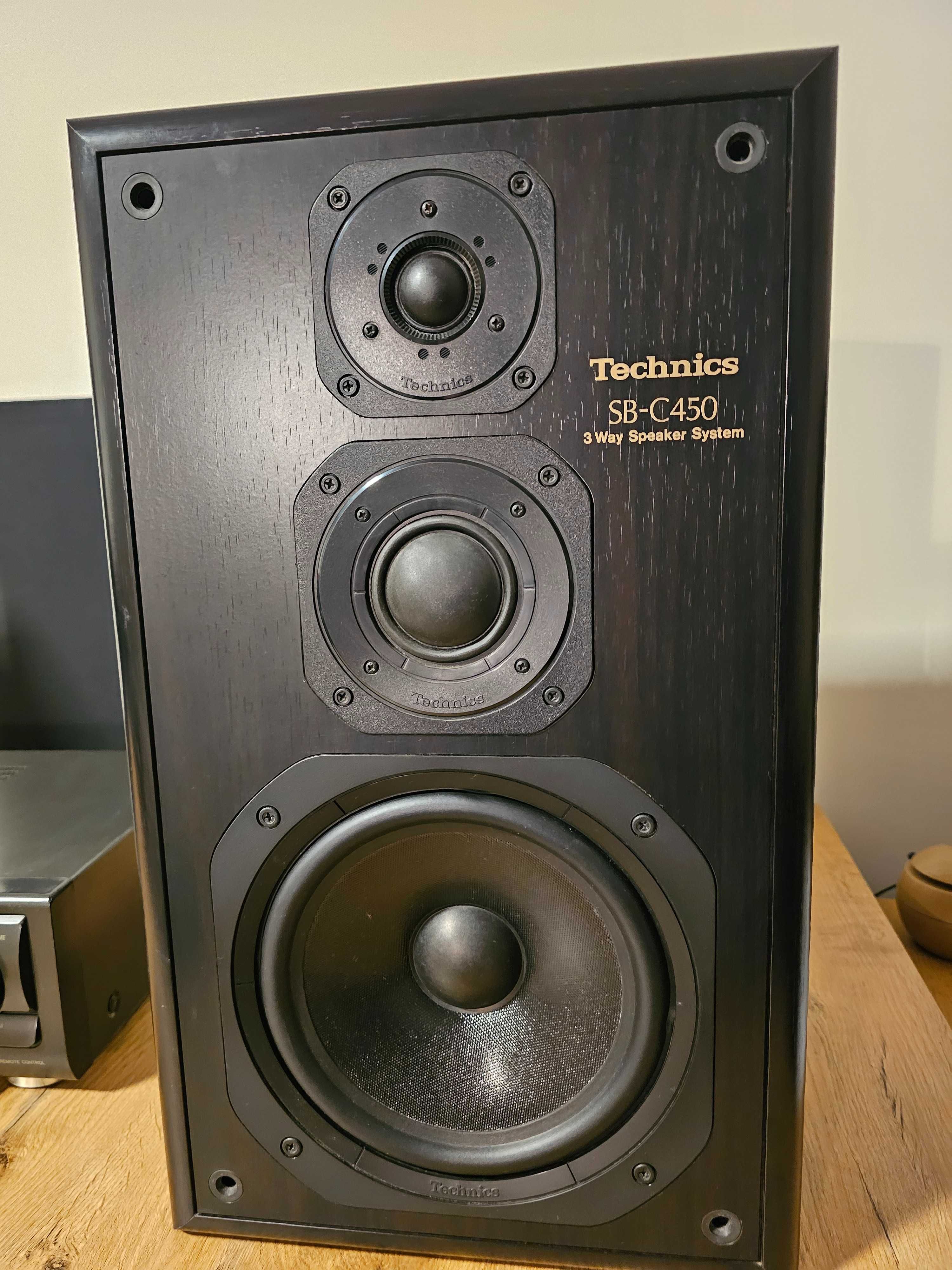 Technics SA-EX 100 + SB-C450  Amplituner + kolumny