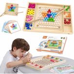 Kolorowe kuleczki Złap i dopasuj Montessori