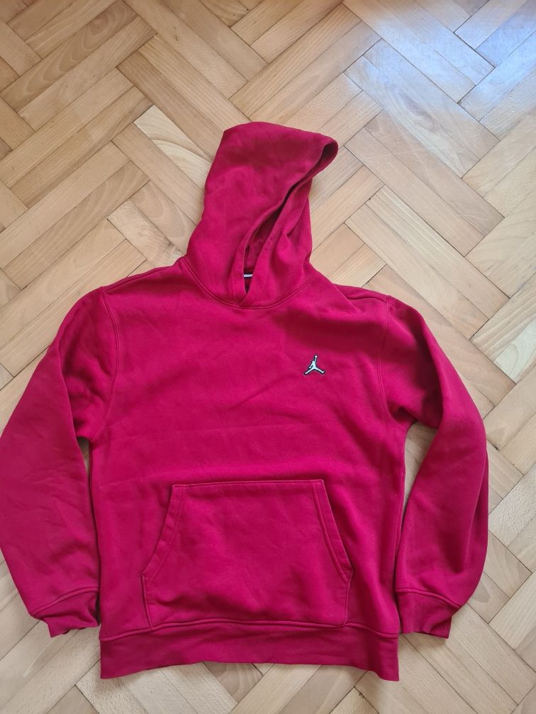 Bluza męska Jordan  S czerwona z kapturem