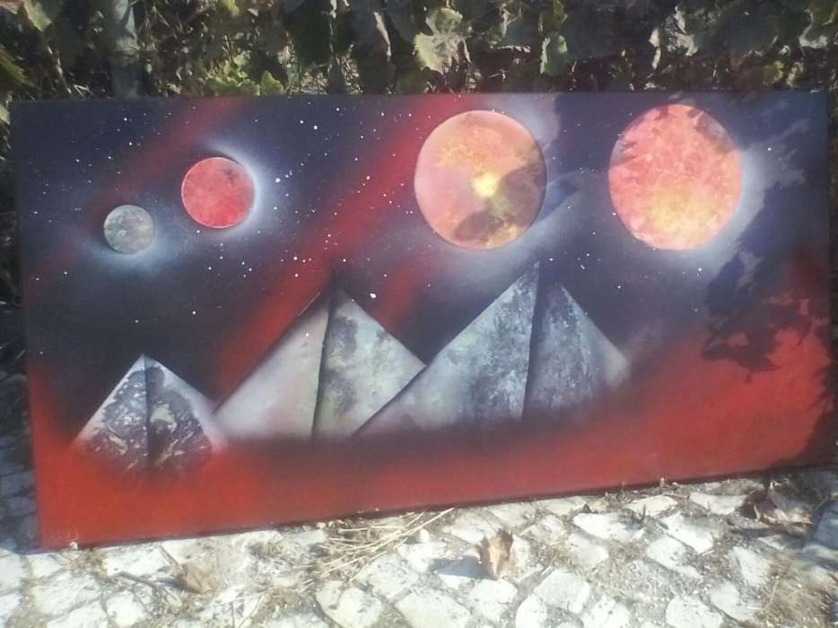 Tela grande de cores vivas