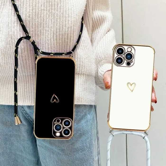 ETUI do iPhone 14 PRO silikonowe ze sznurkiem Love Design w469