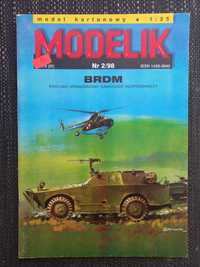 Model Kartonowy Modelik 2/98 BRDM Radziecki samochód rozpoznawczy