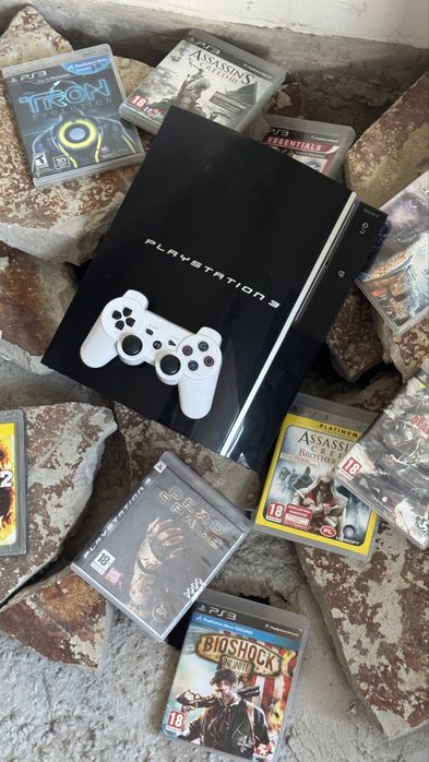 Playstation 3 slim ps3fat з іграми в комплекті
