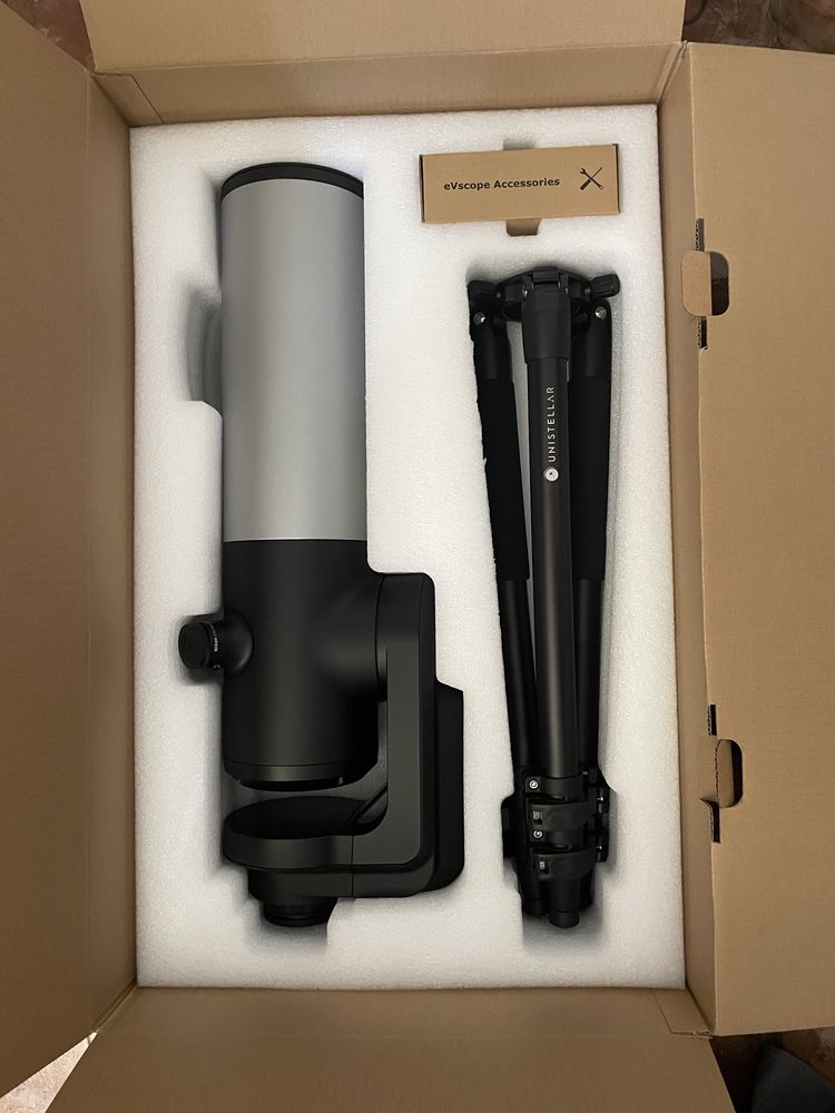 Telescopio com IA - Unistellar EVSCOPE 2 + Mochila e Filtro Solar 2024