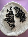 100 sztuk koralików czarnych owalnych 6mm