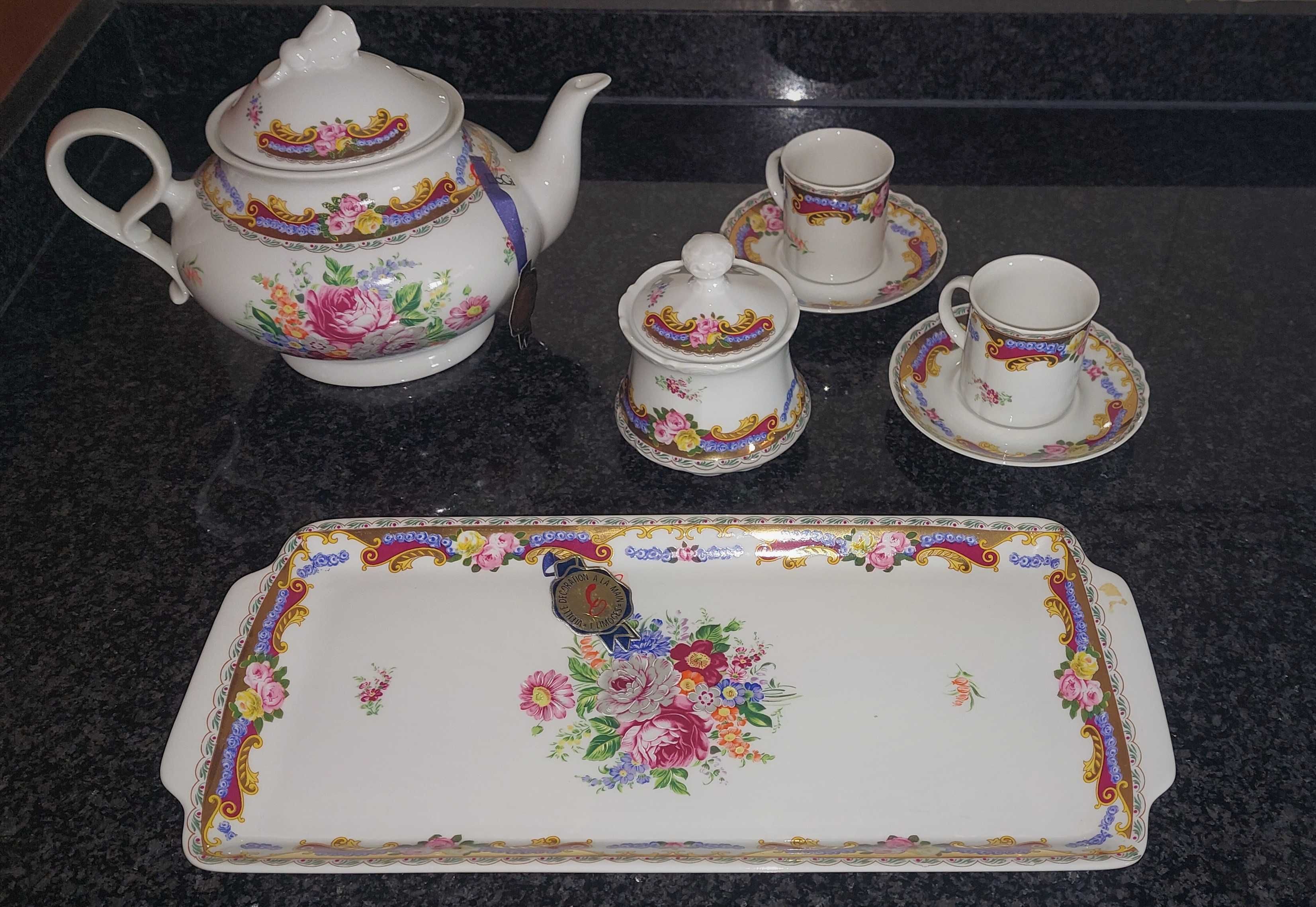 Serviço Porcelanas LG - T. Limoges - pintadas à mão