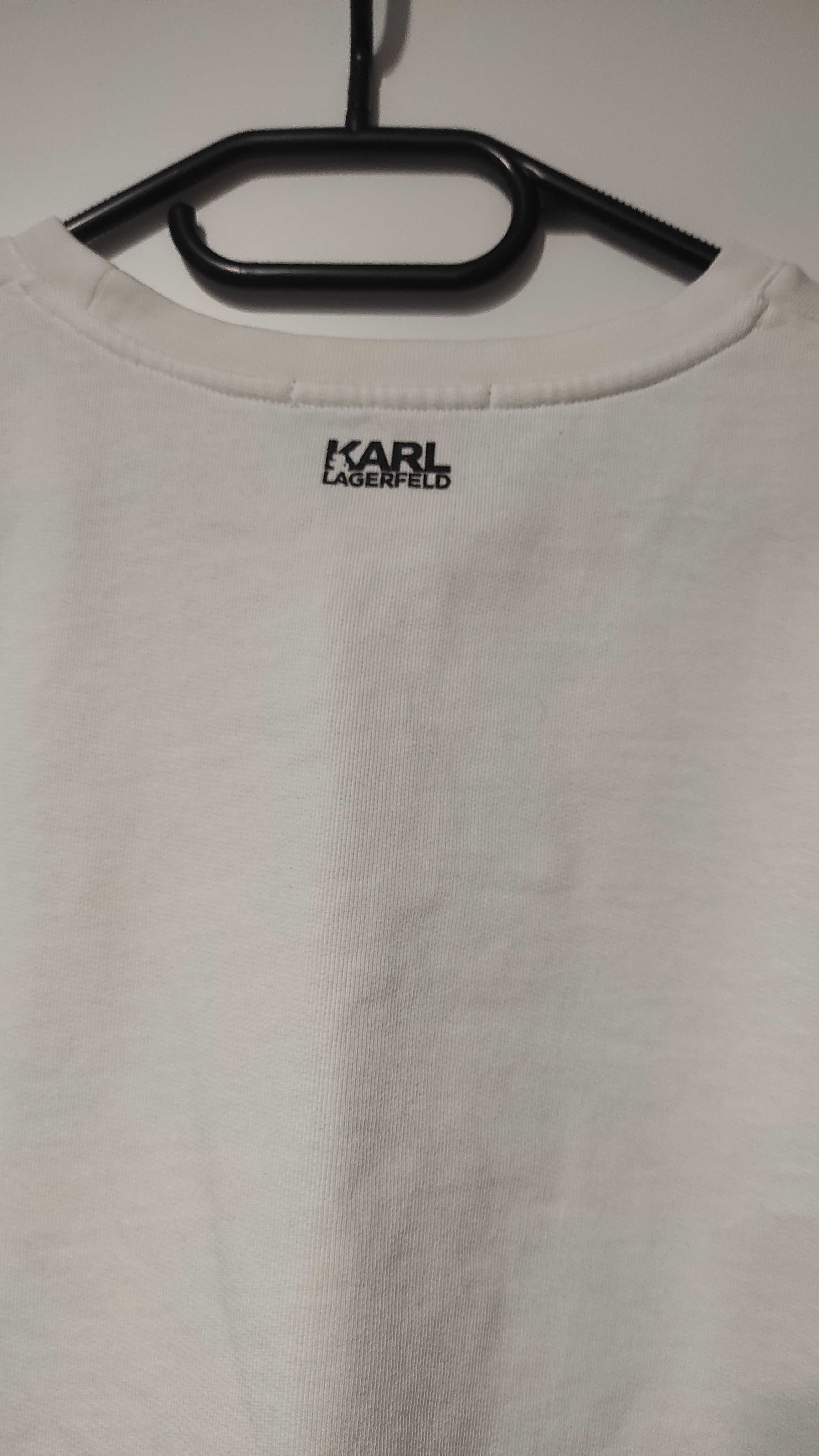 Oversize'owa bluza z małym logo na lewej piersi ikonik Karl Lagerfeld