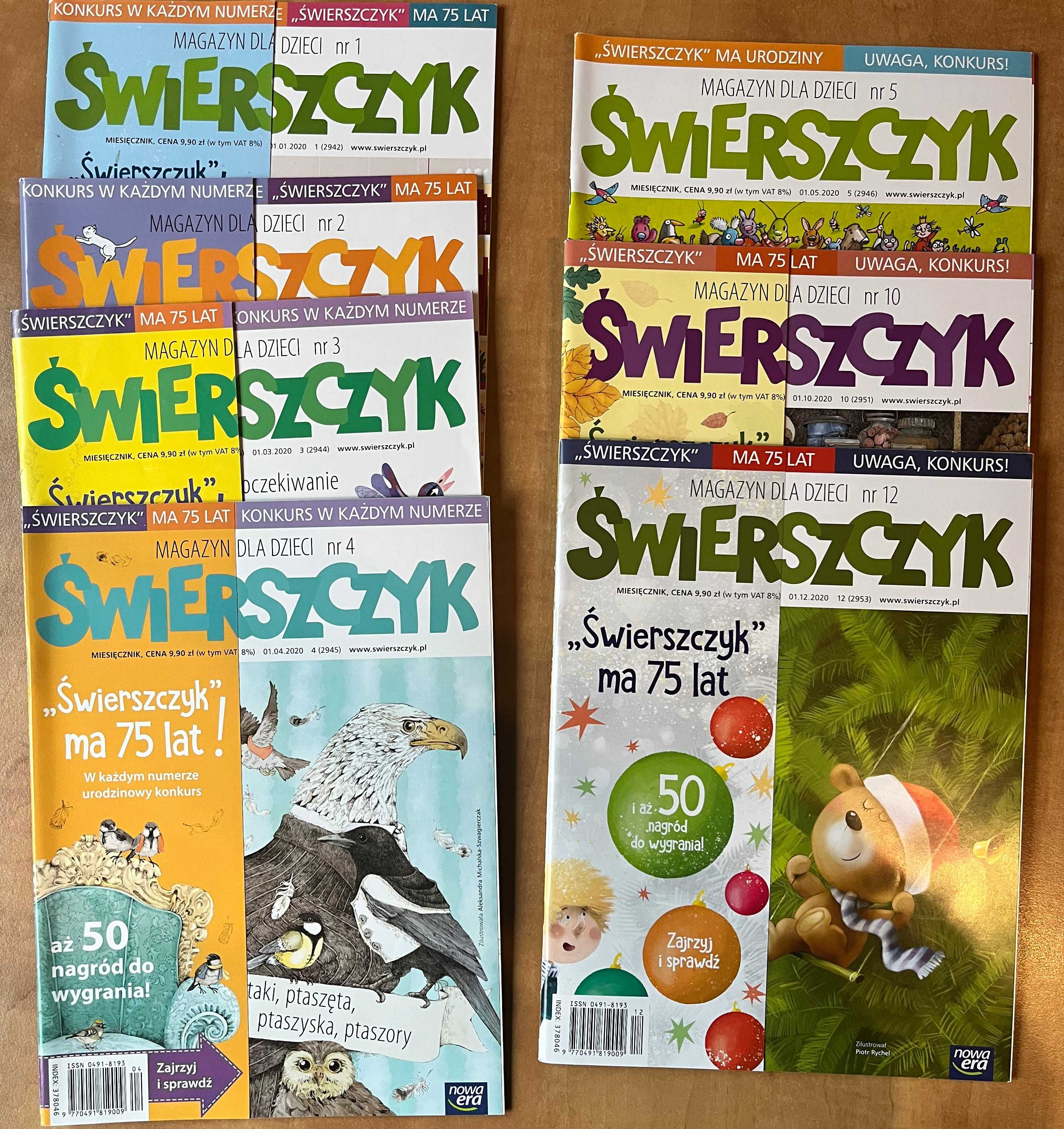 Świerszczyk dla dzieci luźne numery rok 2020