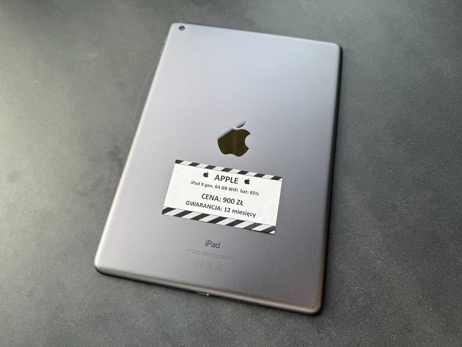 Tablet Apple iPad 9 gen. 64 GB WIFI bat: 85% + GW 12 msc