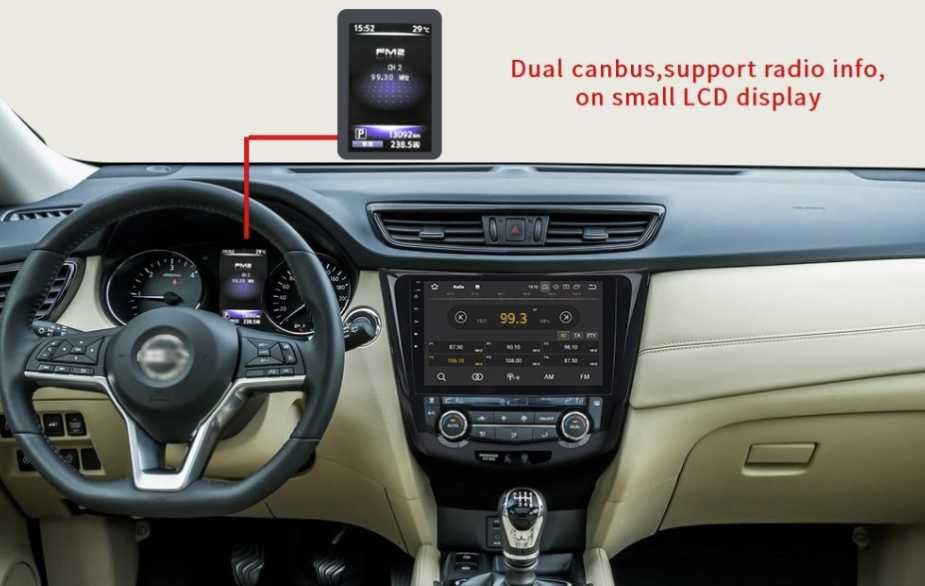 Radio Android  2 din Nissan  X-Trail J11 Qashqai