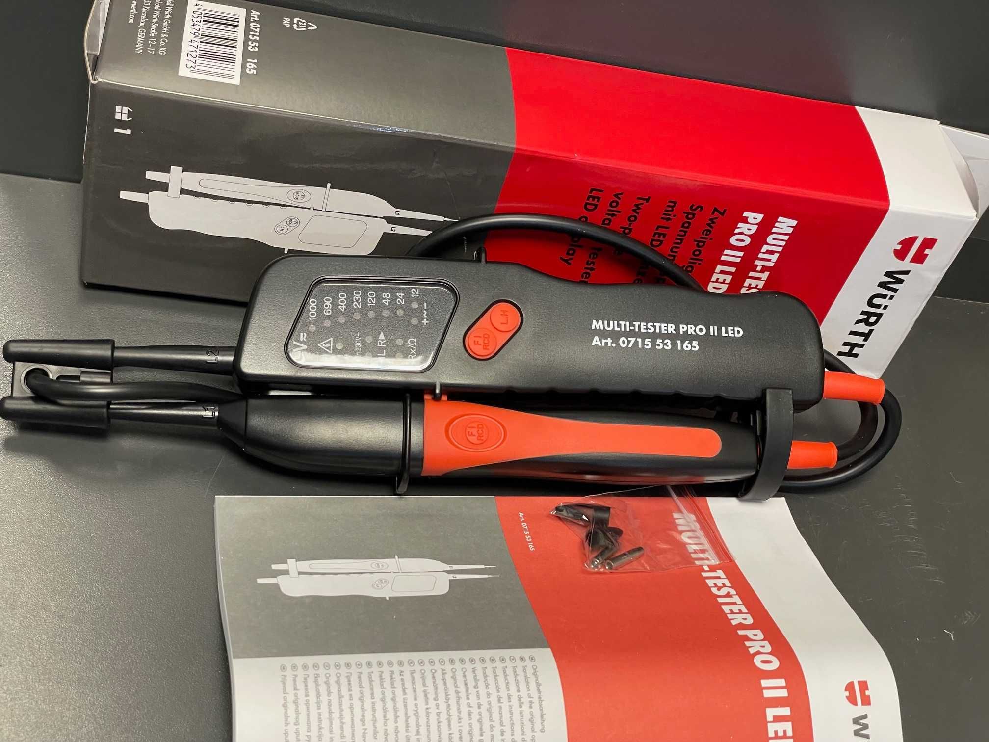 Wurth Multi-tester Pro II LED Dwubiegunowy tester napięcia z wyśw. LED