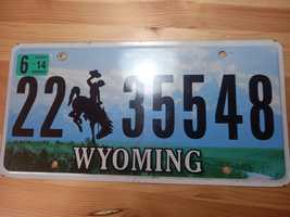 Временный номер штата Wyoming
