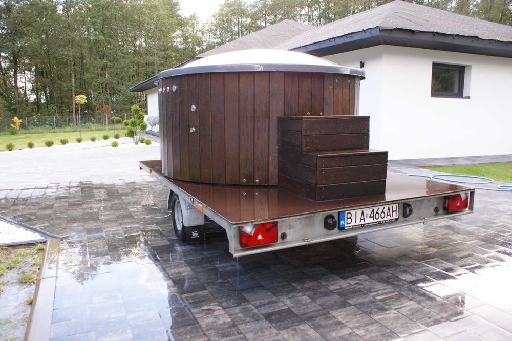 Mobilna bania balia jacuzzi pomysł na biznes zamiana quad