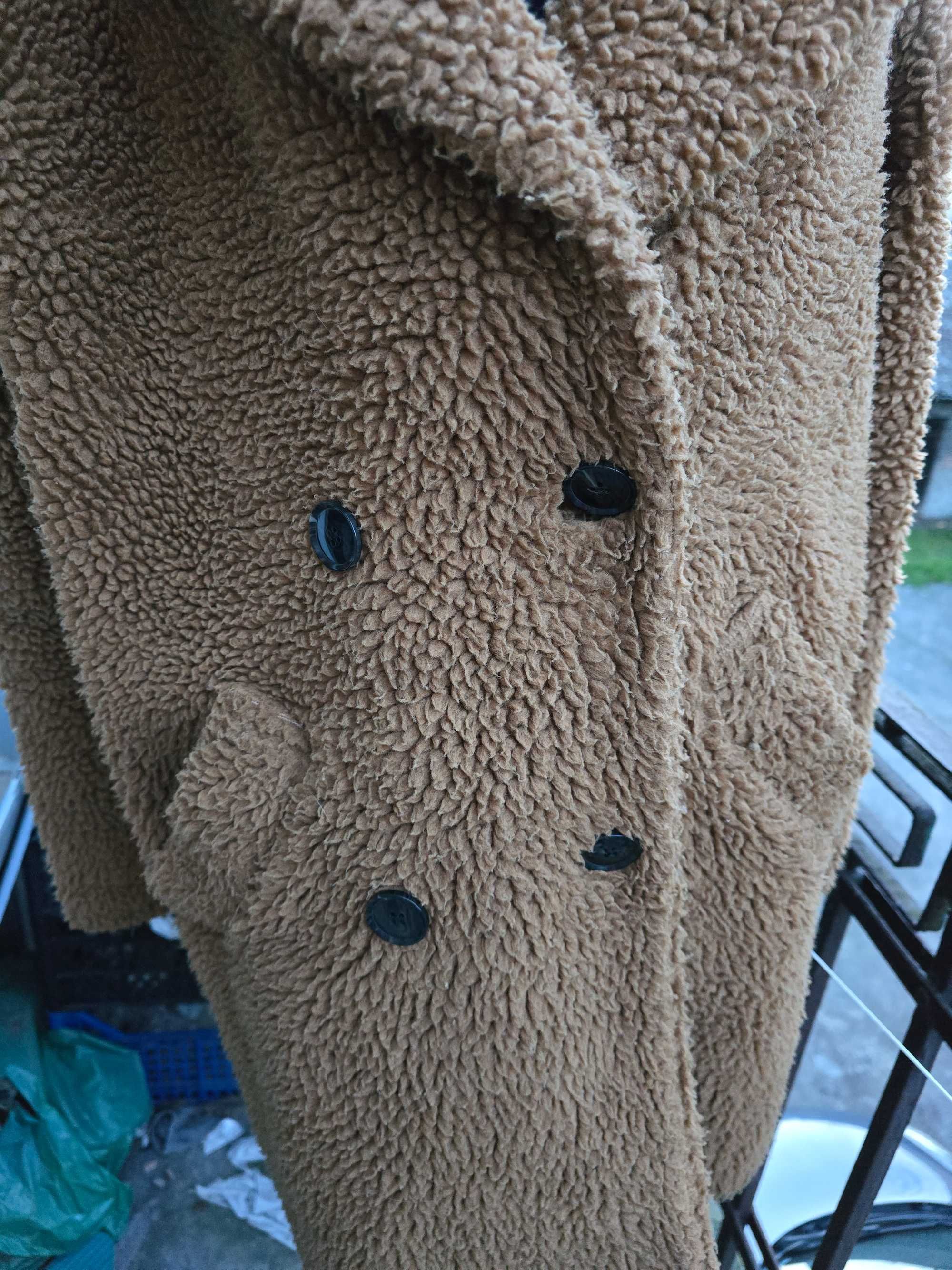 Damski płaszcz długi dwurzedowy mis modny pinterest rozmiar XL