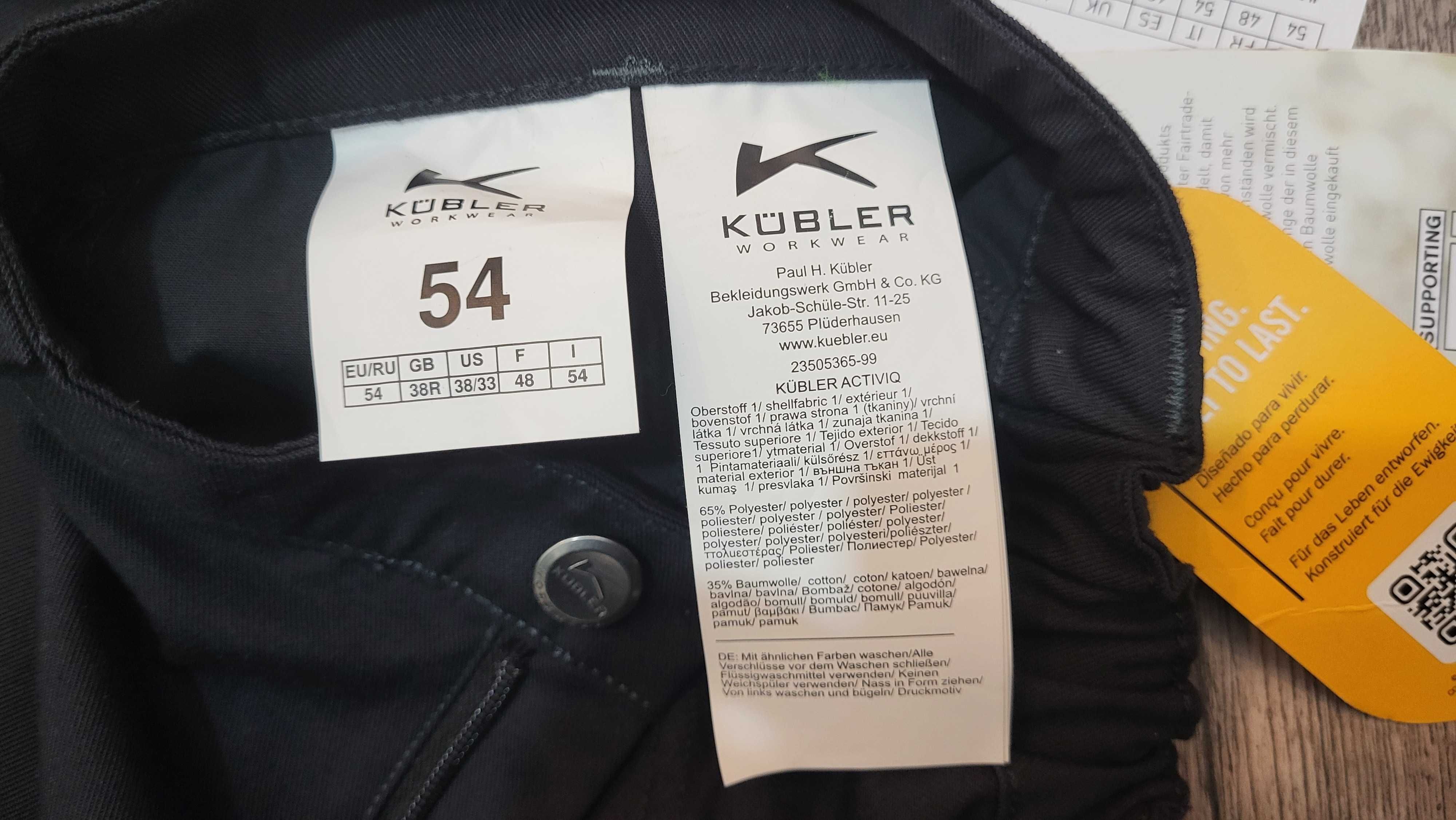 Nowe Spodnie KUBLER ACTIVIQ r.54 XL