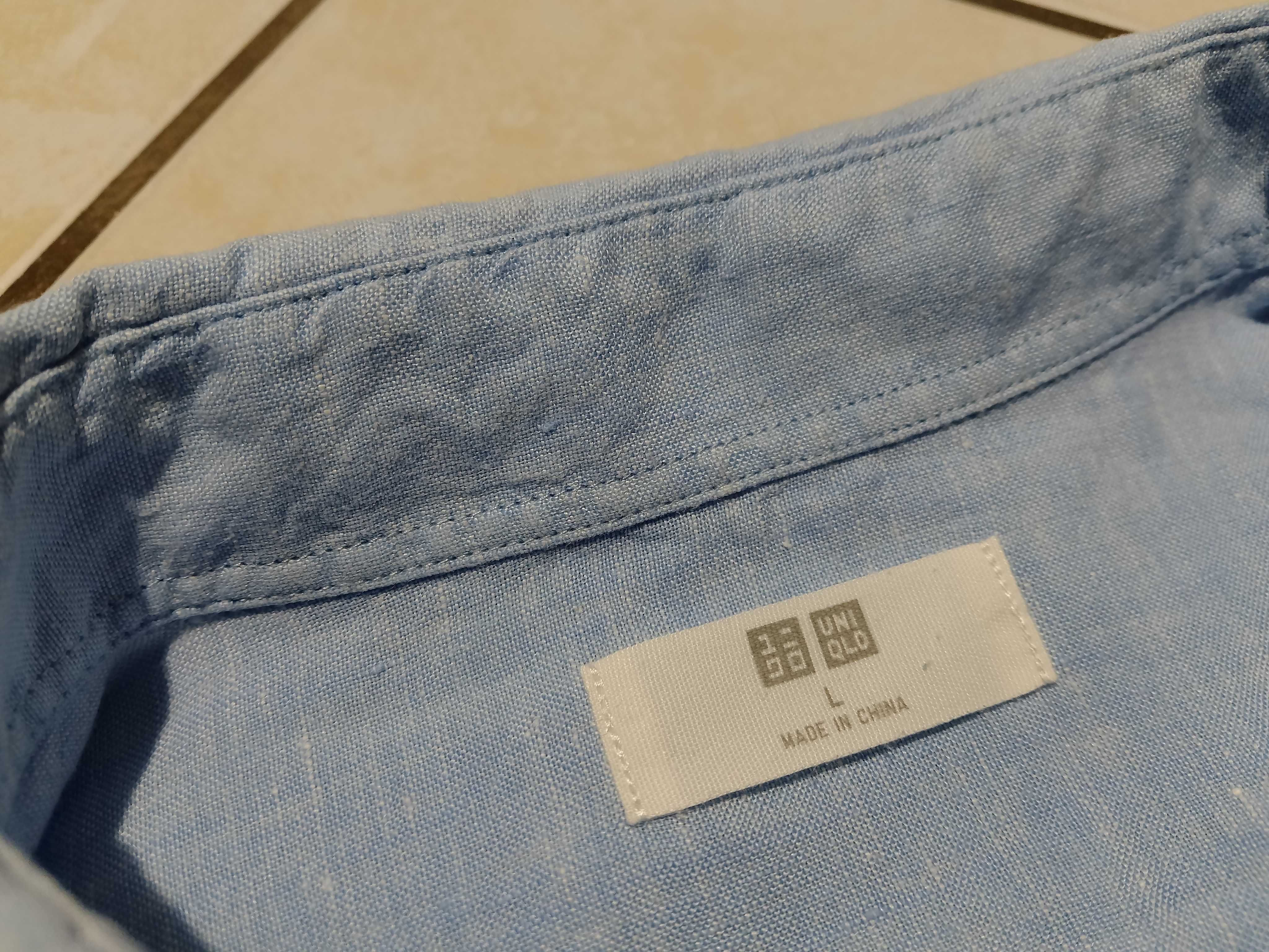 UNIQLO USA - NOWA! Markowa Koszula Męska Lniana rozmiar XL