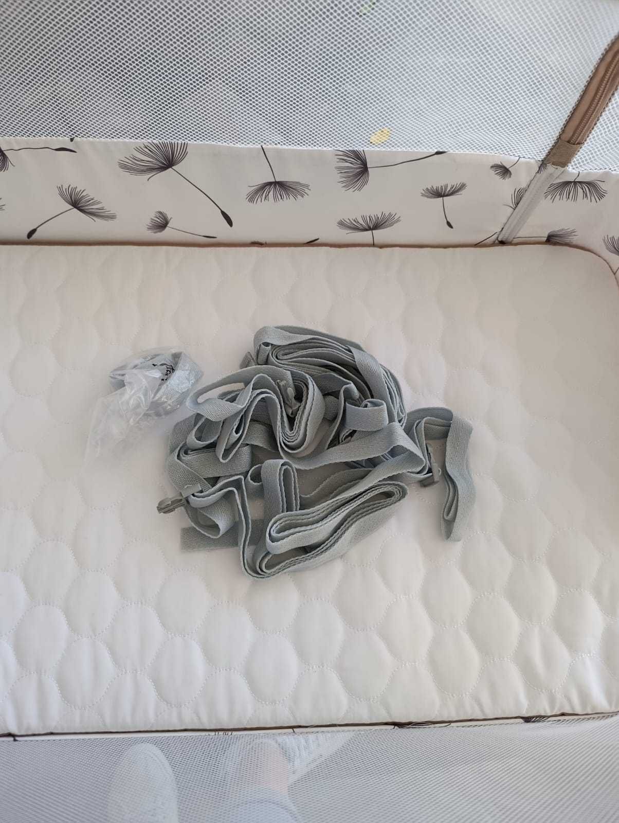 LIONELO łóżeczko dostawne LUNA Beige Sand 2w1