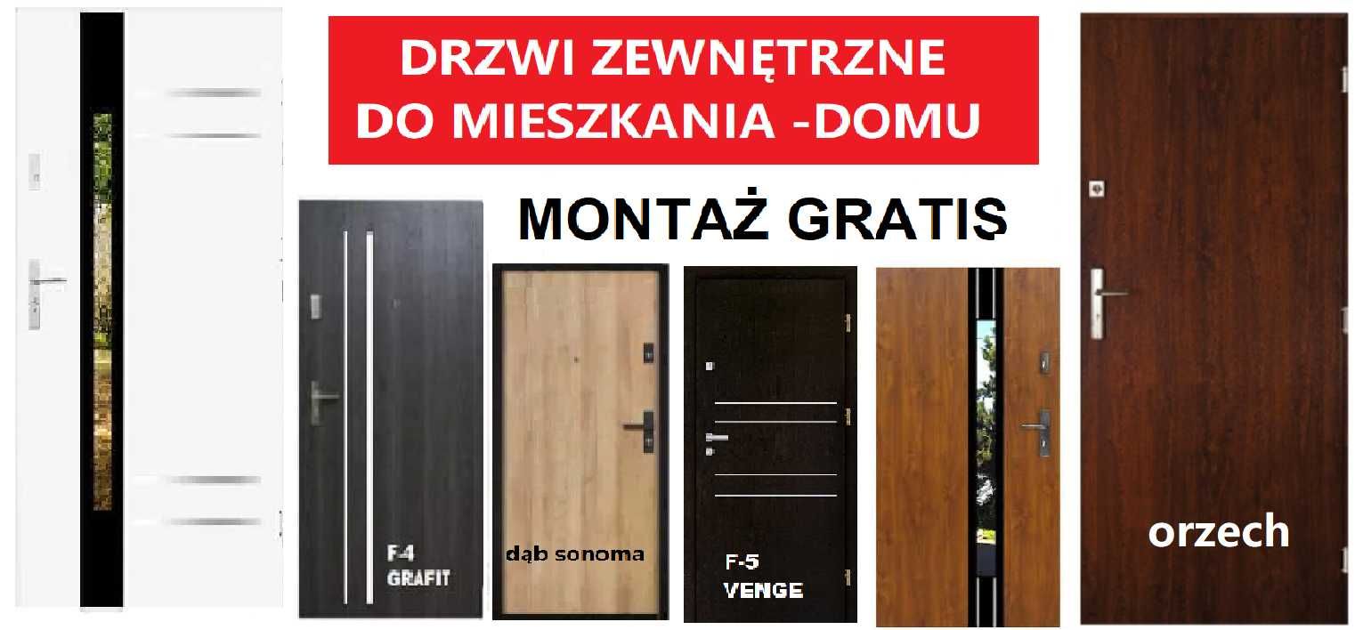 Drzwi wejściowe  z MONTAŻEM zewnętrzne do mieszkania-wewnątrzklatkowe