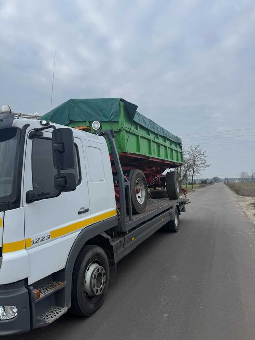 Transport Auto-laweta Ciężarowa, Bus z lawetą, przyczepka plandeka