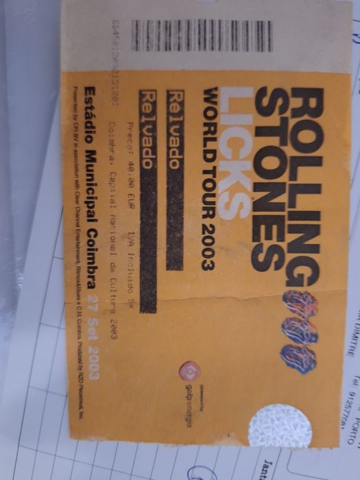 Bilhete Rolling stones