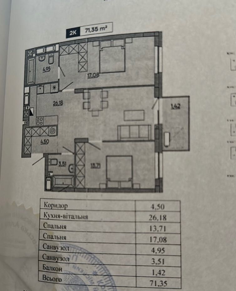 Продаж 2 км. квартири Миколайчука 72 м2 Інтеграл Буд