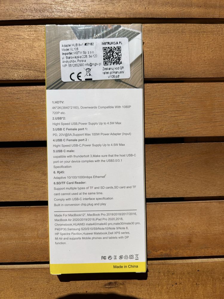 Adapter USB C stacja dokująca hub