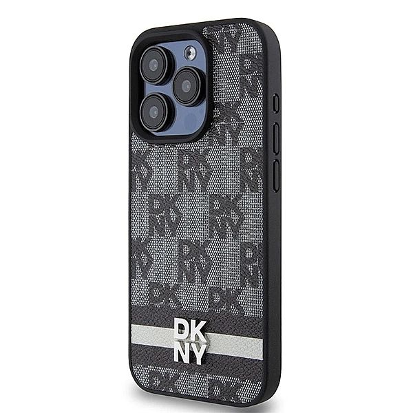 Etui DKNY Leather Checkered Mono Pattern & Printed Stripes na iPhone 1