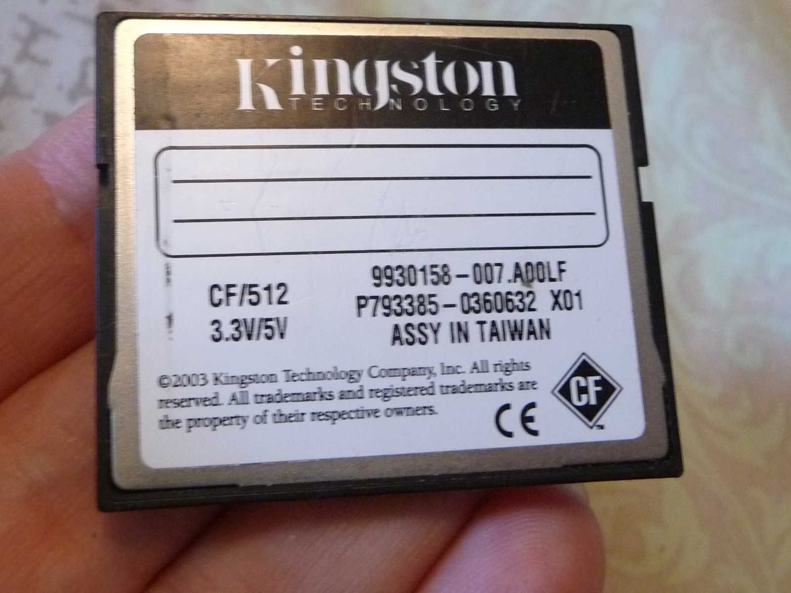 Карта памяти Transcend 512MB Industrial CF Card 220X (TS512MCF220I)