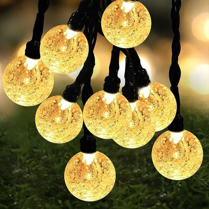 Girlanda solarna led ogrodowa świetlna dekoracja 20 kulek ozdoba