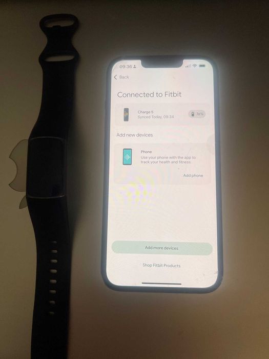 Fitbit Charge 5 – Muito bom estado c/ fatura, caixa e bracelete extra