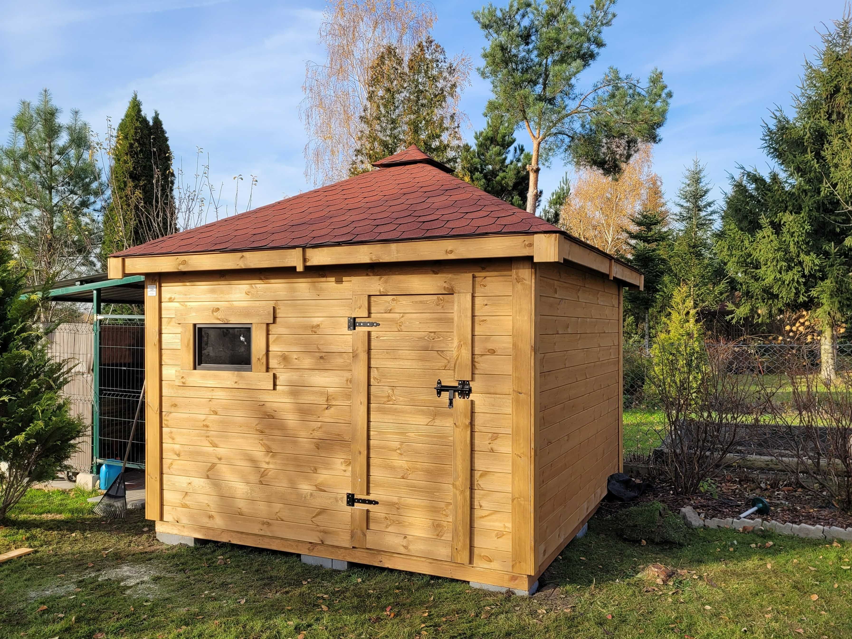 Domek Narzędziowy ALAN 3x3 m drewniany altana Producent DREWNOTRIK.PL