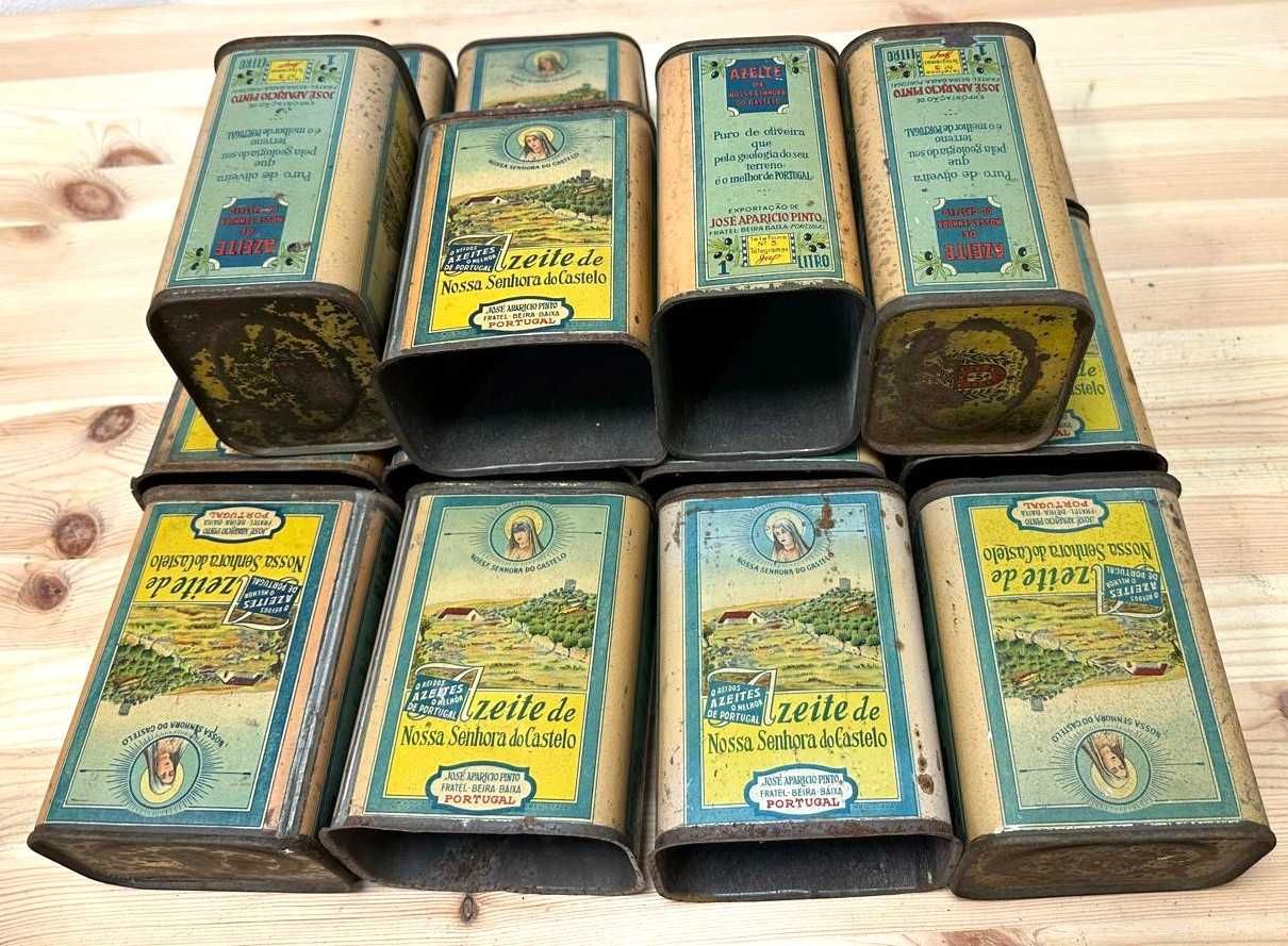 Latas antigas de azeite, para coleção ou decoração