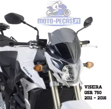 Viseira Gsr 750cc ano 2011 até 2016 vidro bolha escurecido 3100 suzuki
