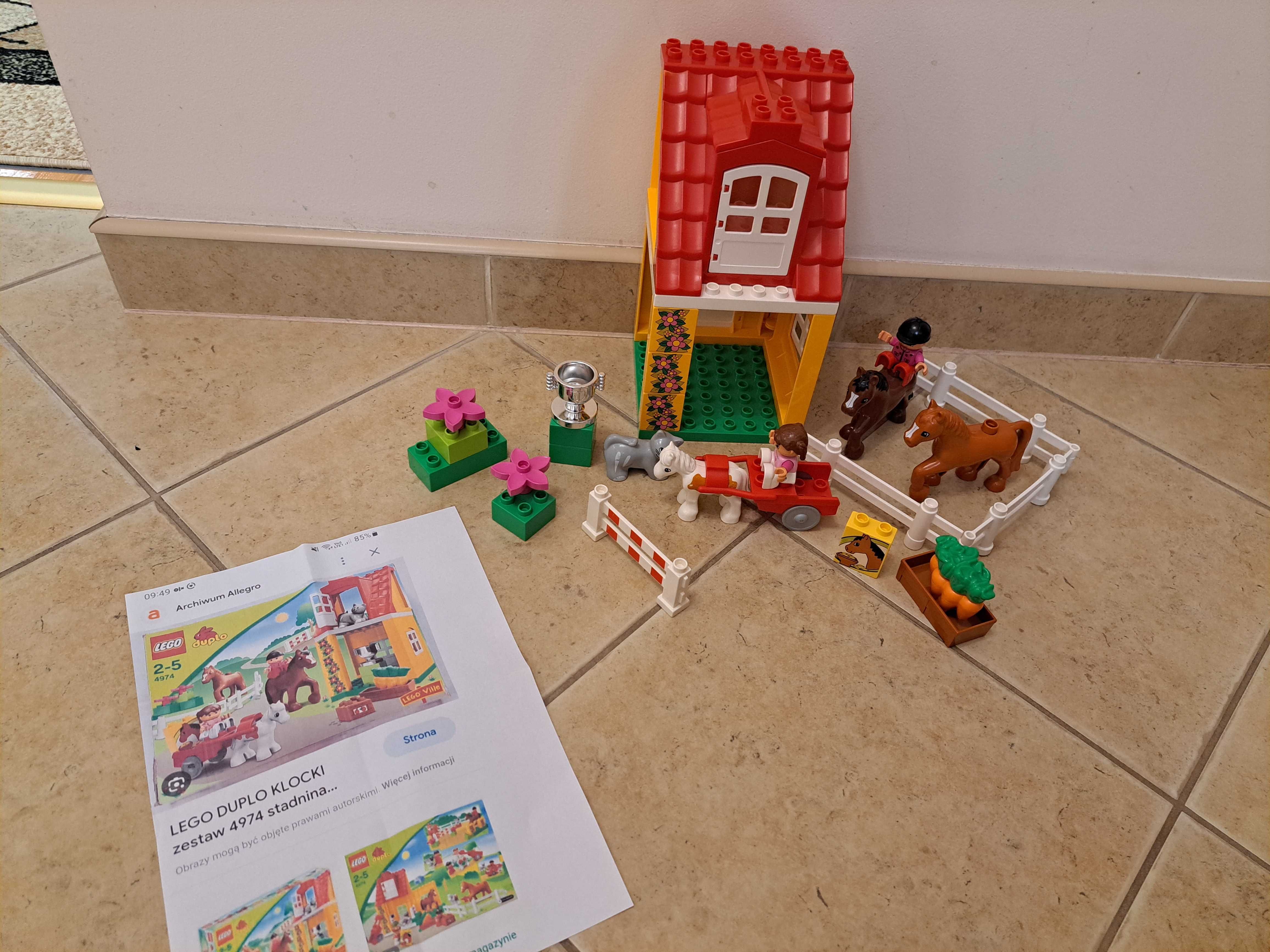 Lego DUPLO stajnia dla koni 4974 unikat