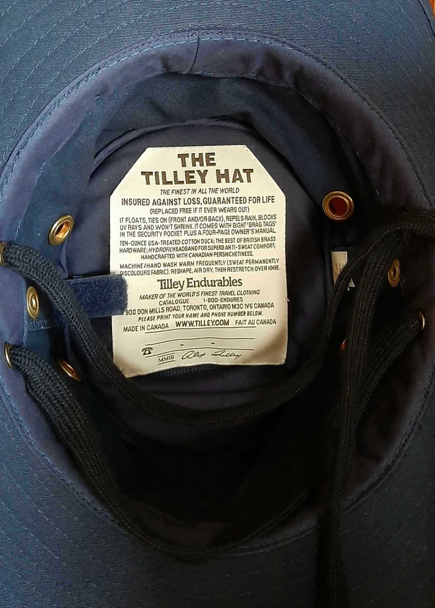 Chapéu azul, Tilley Hat, NOVO