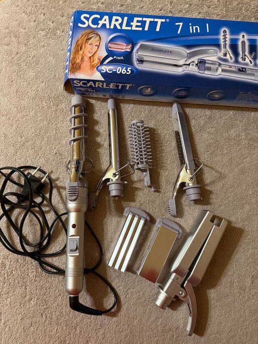 Набір стайлерів для укладки Scarlett: плойка, утюжок, гофре