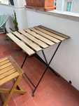 Mesa exterior IKEA TARNO em madeira e metal
