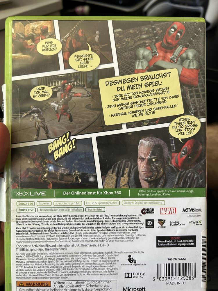 DeadPool gra xbox 360 wersja angielska
