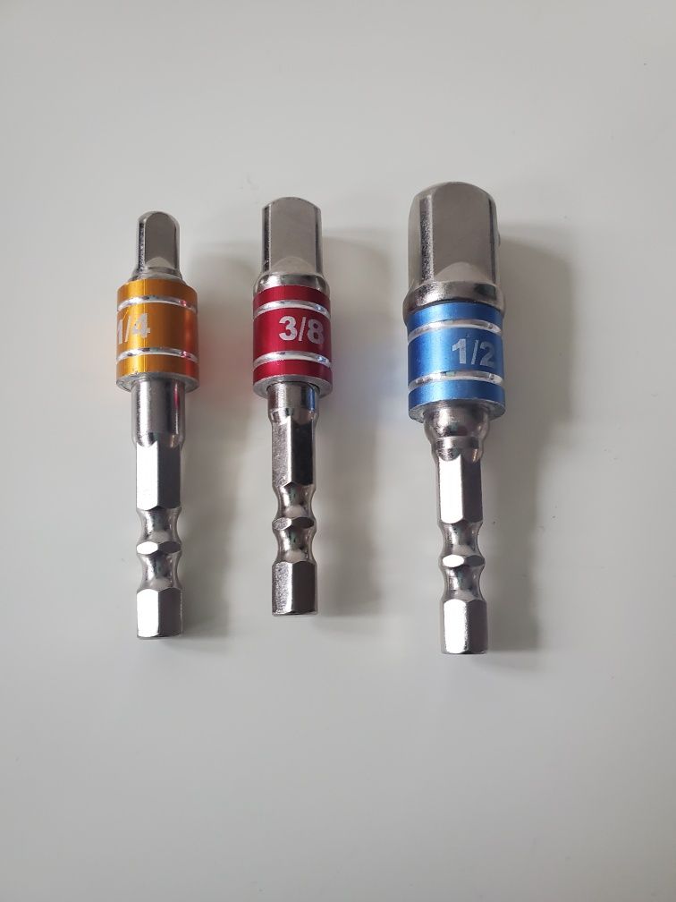Klucze nasadki do wiertarki 1/4"  3/8"  1/2" zestaw