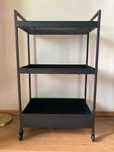 NISSAFORS wózek metalowy na kółkach Ikea, czarny, 50,5x30x83 cm