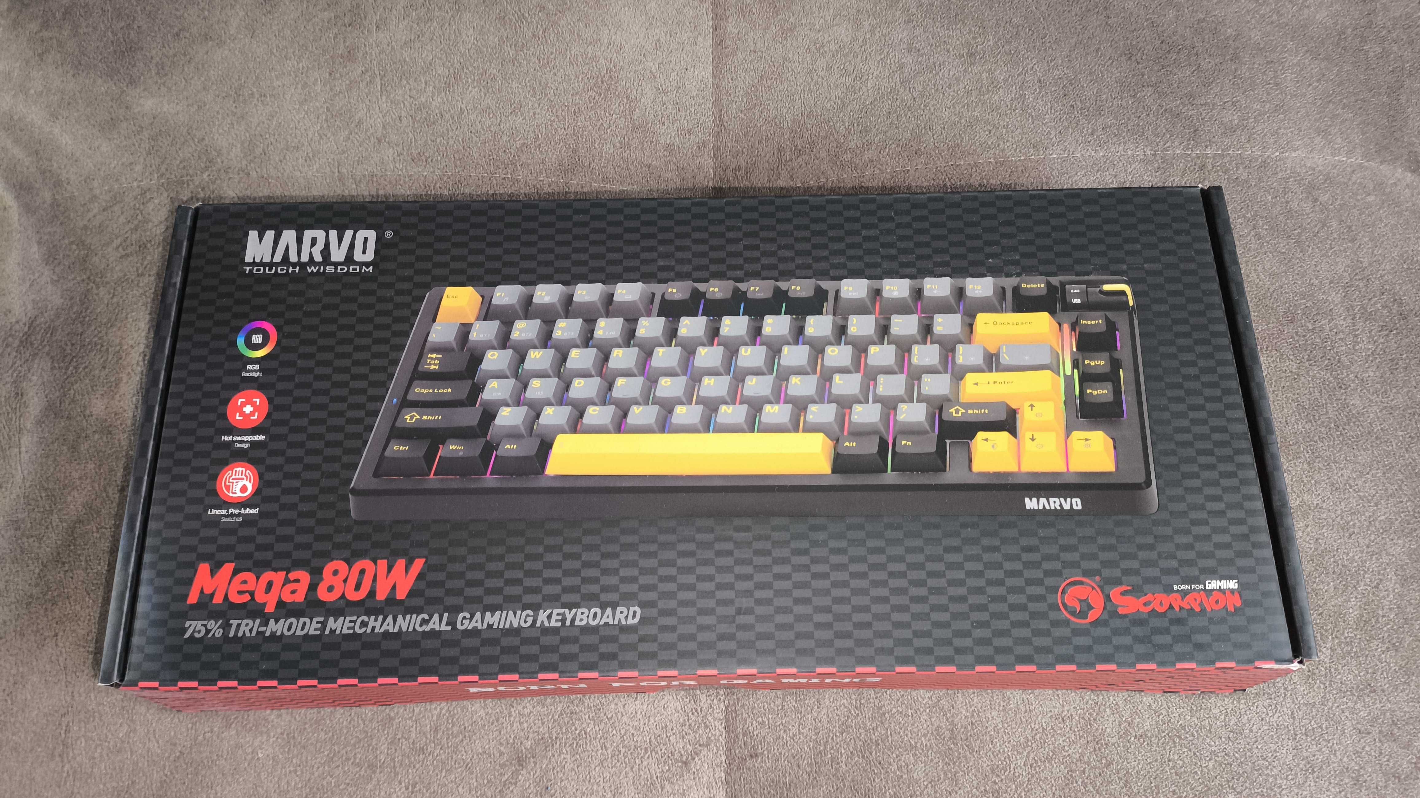 klawiatura Marvo KG958W Meqa 80W (PBT, hot-swap, 3 rodzaje łączności)
