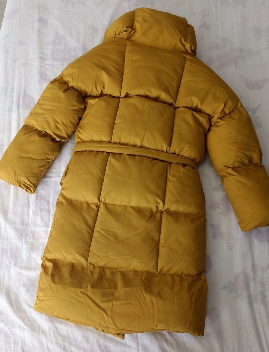 Пуховик одеяло куртка пальто зимове оверсайз Katsurina XS жовтий