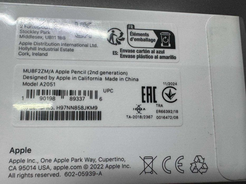 Стилус Apple Pencil 2nd Generation (MU8F2) Новий!