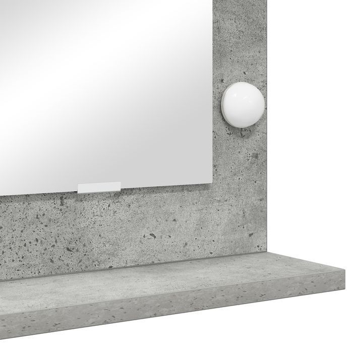 Lustro łazienkowe Szare Betonowe Beton Średnie Wstawki Dekoracyjne