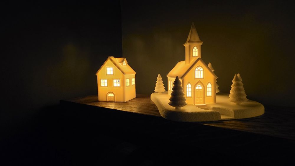 Dekoracja lampiony kościół