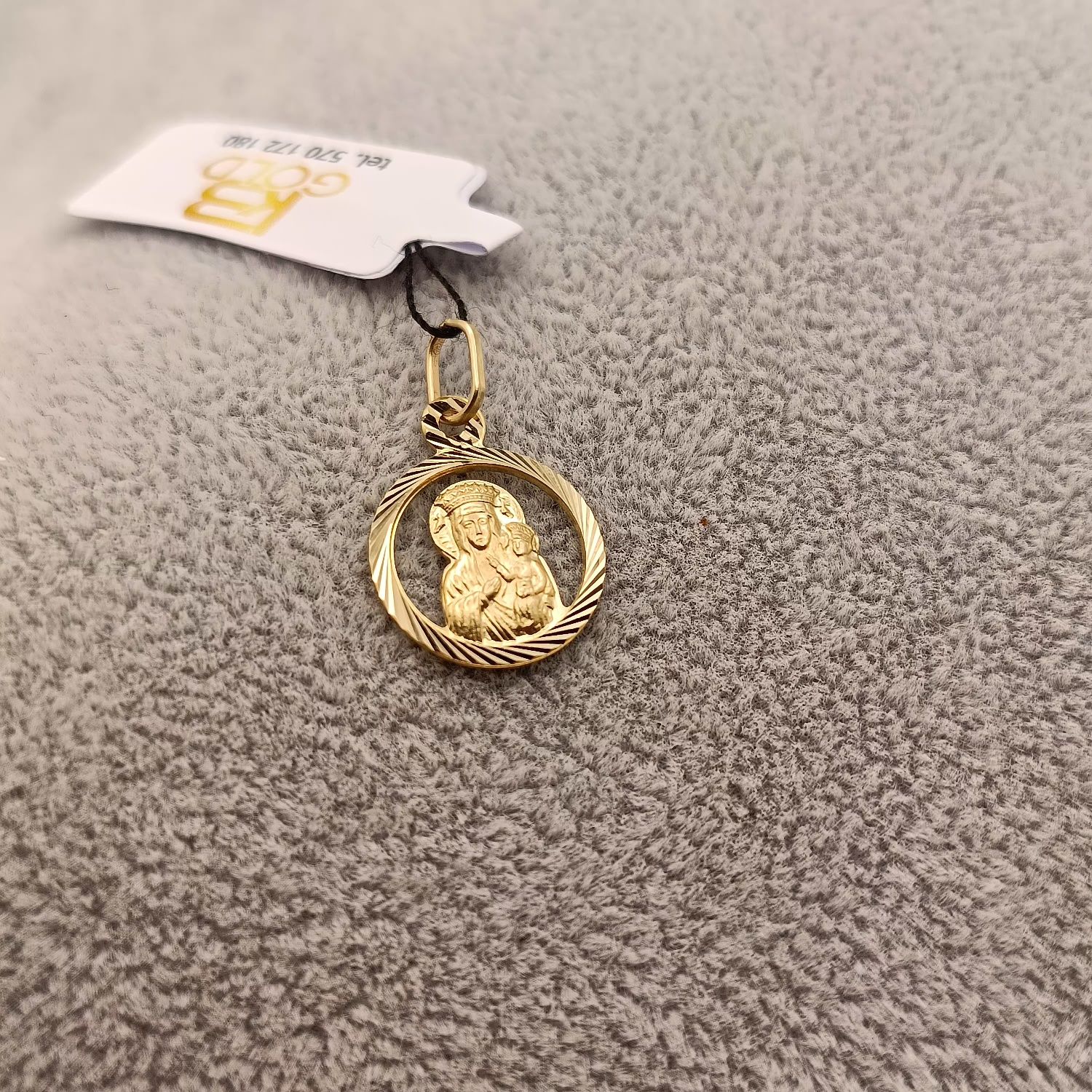 Złoty Medalik Komunia Chrzest Nowy Pr 585 Zapraszamy