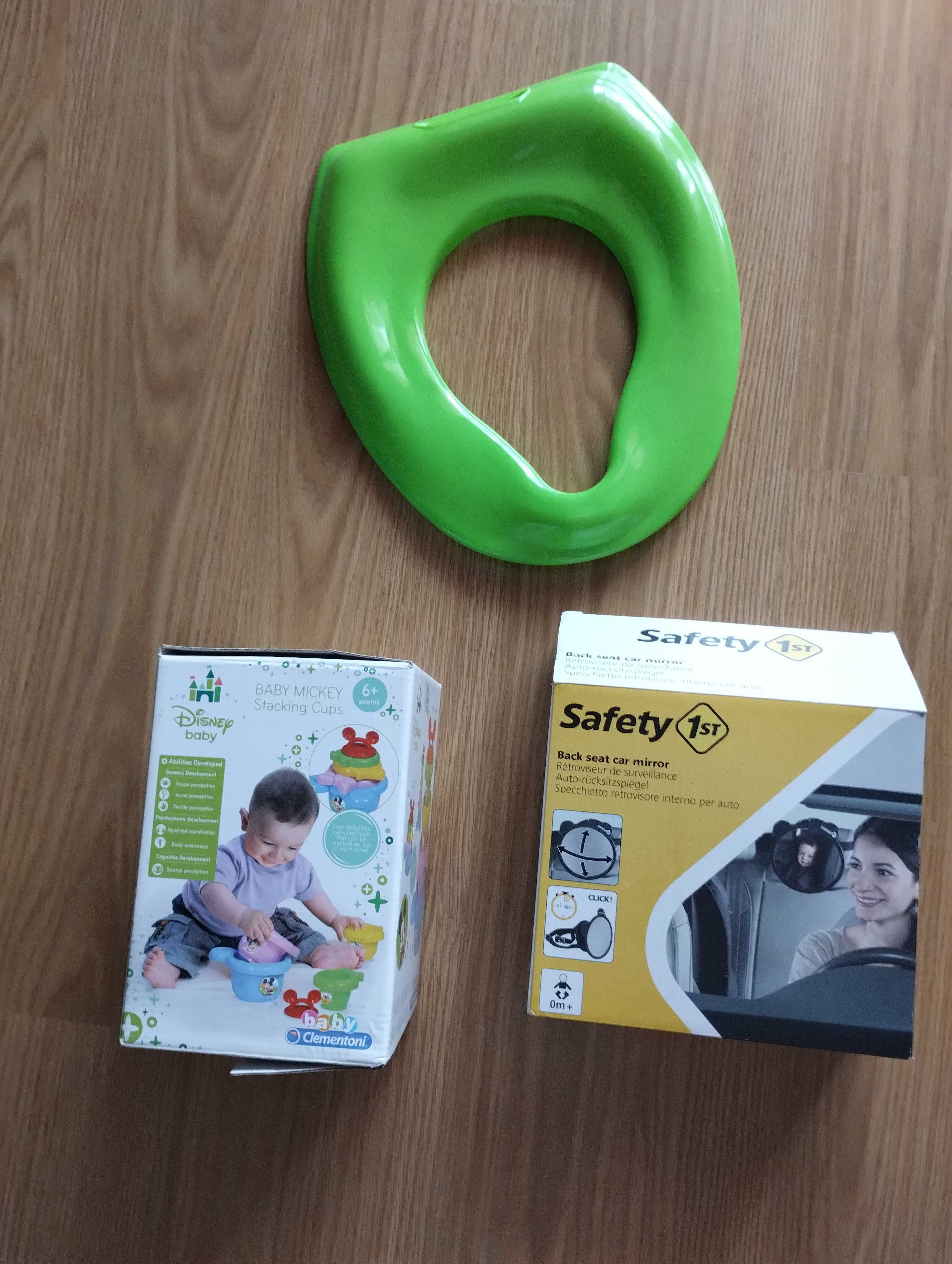 Espelho Retrovisor para Bebé+redutor sanita+brinquedo banho (lote 10€)