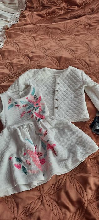 Ubranka dla dziewczynki zestaw paka ubran 86/92 kurtka