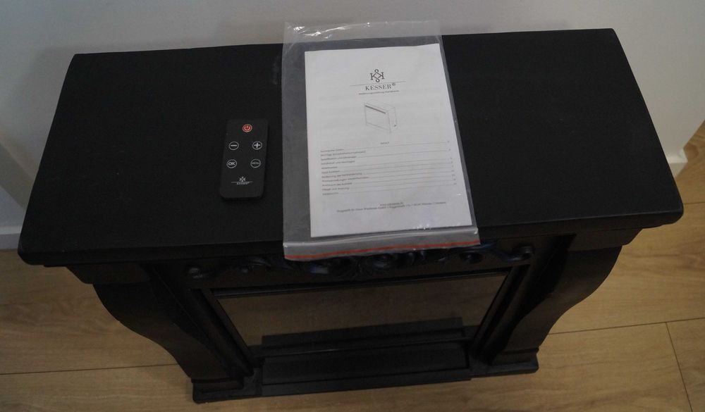 Ekologiczny Ścienny Kominek Elektryczny 3D Efekt Płomienia Led + pilot