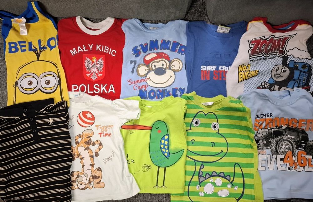 Body krótki i długi rękaw,  koszulki dla chłopca, pajacyki, komplety.